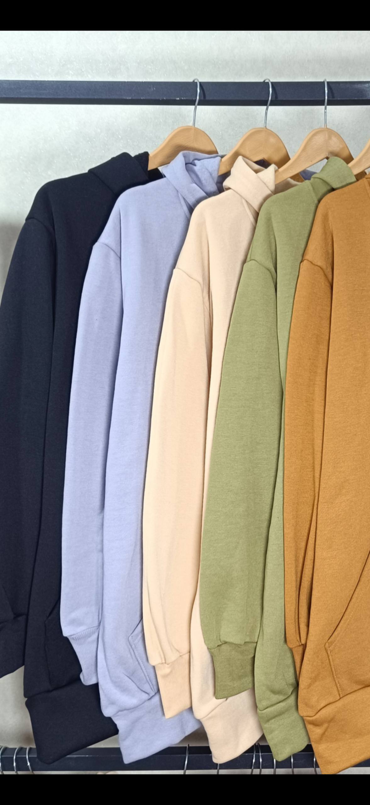 ️سوییشرت کلاهدار جلو زیپ️ (پک 6 عددی)