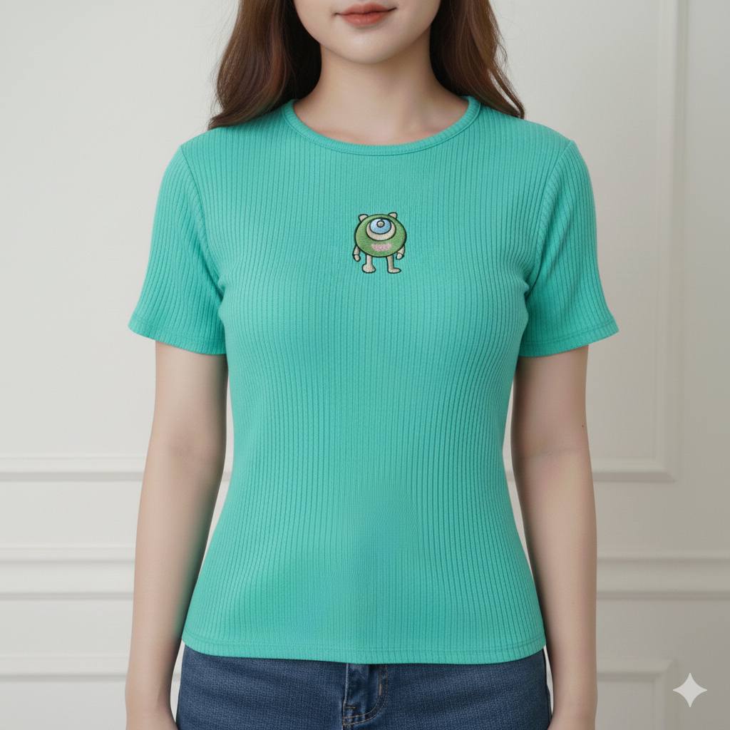 ️کراپ تاپ گلدوزی مایک (پک 6 عددی)