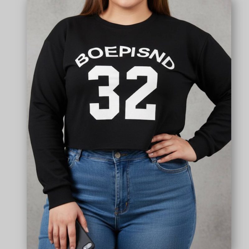 ️کراپ باکسی آستین بلند (پک 6 عددی)