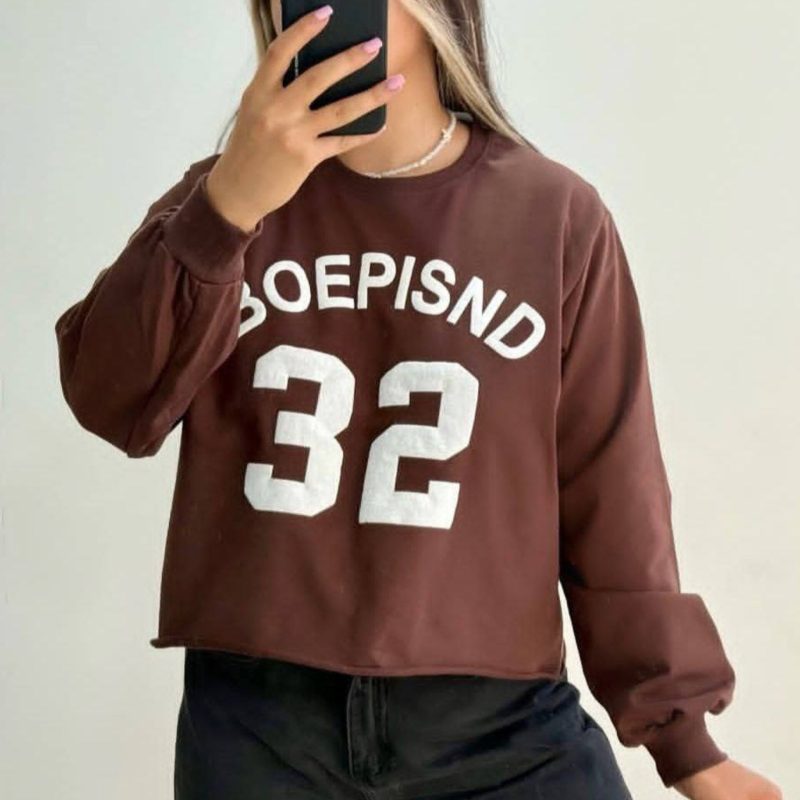 ️کراپ باکسی آستین بلند (پک 6 عددی)