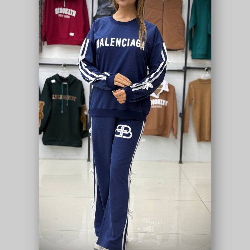 ️ست بلوز و شلوار بالنسیا پاپیونی (پک 6 عددی)