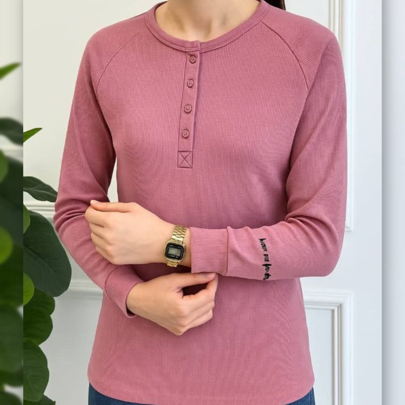 بلوزاستین بلند 4دکمه (پک 4 عددی)