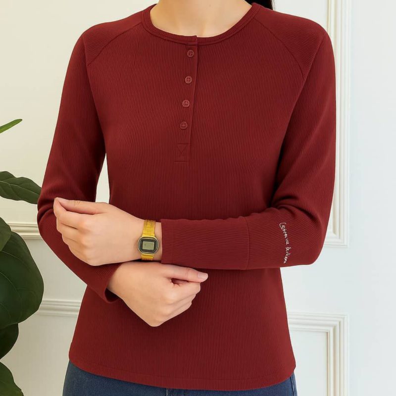 بلوزاستین بلند 4دکمه (پک 4 عددی)