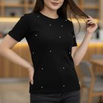 تیشرت بیسیک مرواریدی (پک 5 عددی)