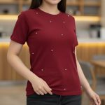 تیشرت بیسیک مرواریدی (پک 5 عددی)