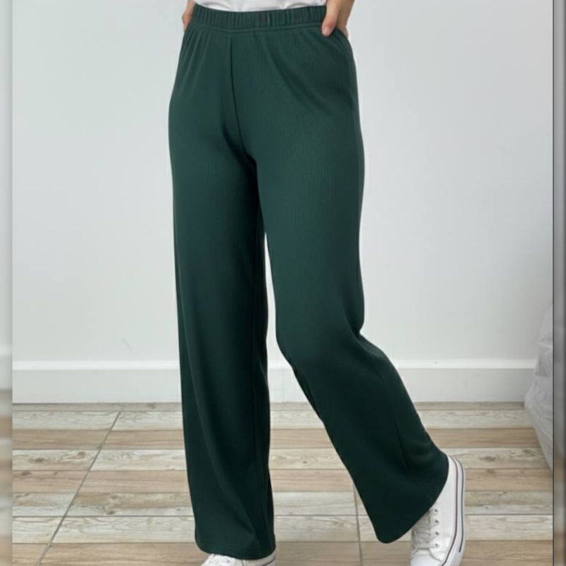 شلوار کمر کش راستا قواره دار (پک 6 عددی)