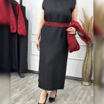 ️ست کت سارافن کمربند دار (پک 2 عددی)