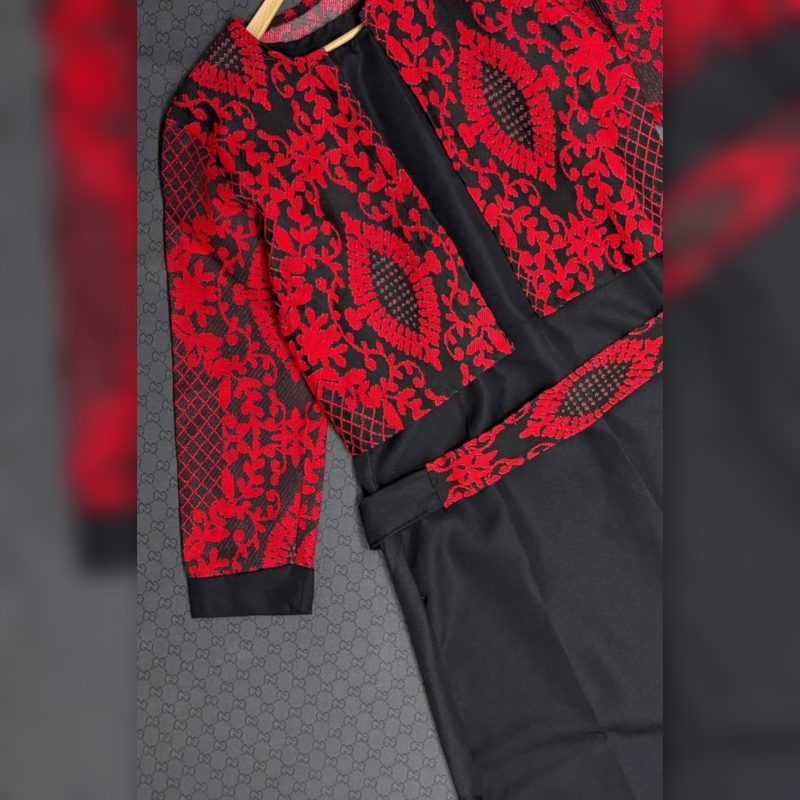 ️ست کت سارافن کمربند دار (پک 2 عددی)