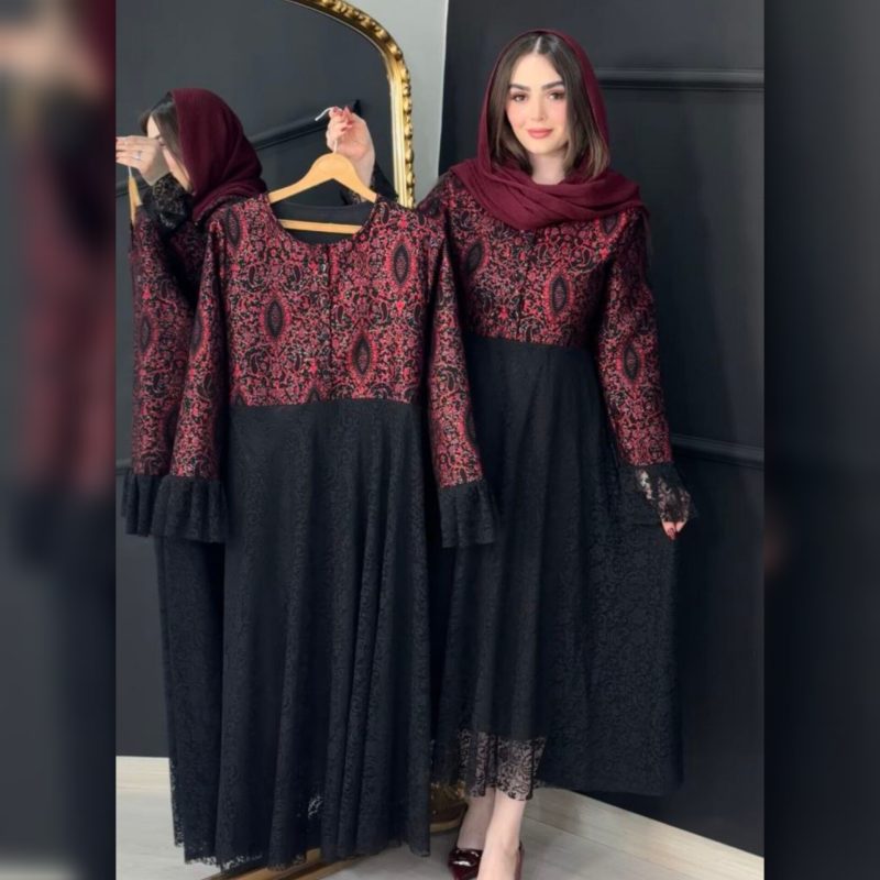 ️مدل پیراهن یلدایی فروغ (پک 3 عددی)