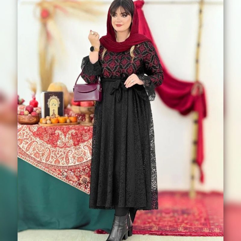 ️مدل پیراهن یلدایی فروغ (پک 3 عددی)