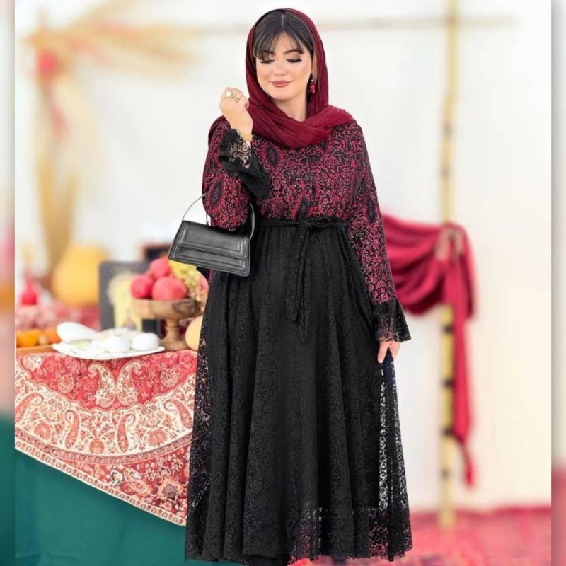 ️مدل پیراهن یلدایی فروغ (پک 3 عددی)