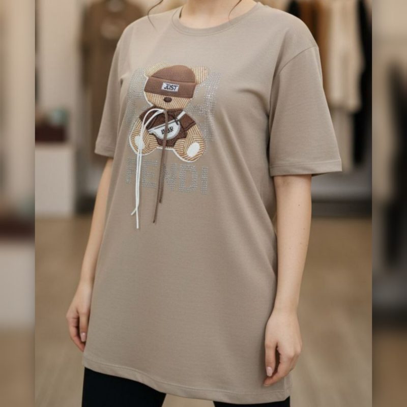 تیشرت لانگ نگینی (پک 6 عددی)