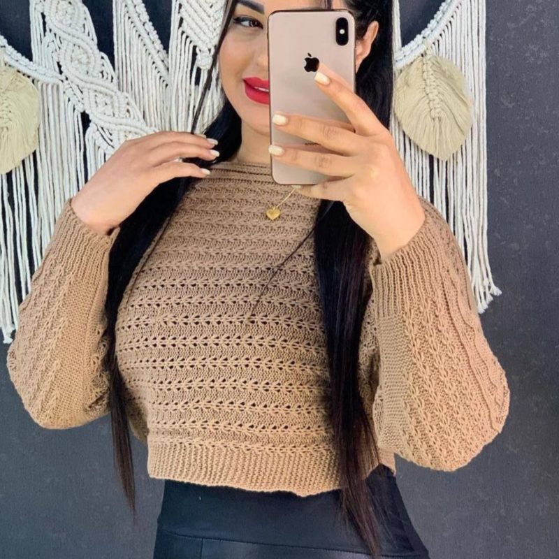 کراپ بافت فندقی (پک 6 عددی)