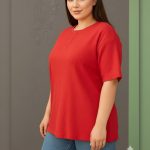 ️تیشرت جلو ۳دکمه قواره بزرگ (پک 6 عددی)