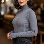 ️نیمتنه استین فینگری نگینی (پک 5 عددی)