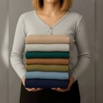 ️بلوز استین دار یقه ۳ دکمه ( پک 4 عددی)