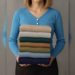 ️بلوز استین دار یقه ۳ دکمه ( پک 4 عددی)