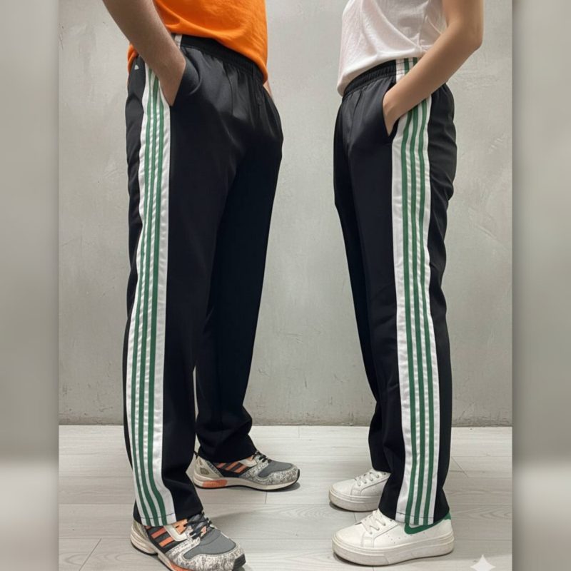 شلوار بگ نوار سبز مردانه و‌ زنانه (پک ۶ عددی)