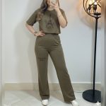 ️ست کراپ و شلوار چاپ ایفل (پک 6 عددی)