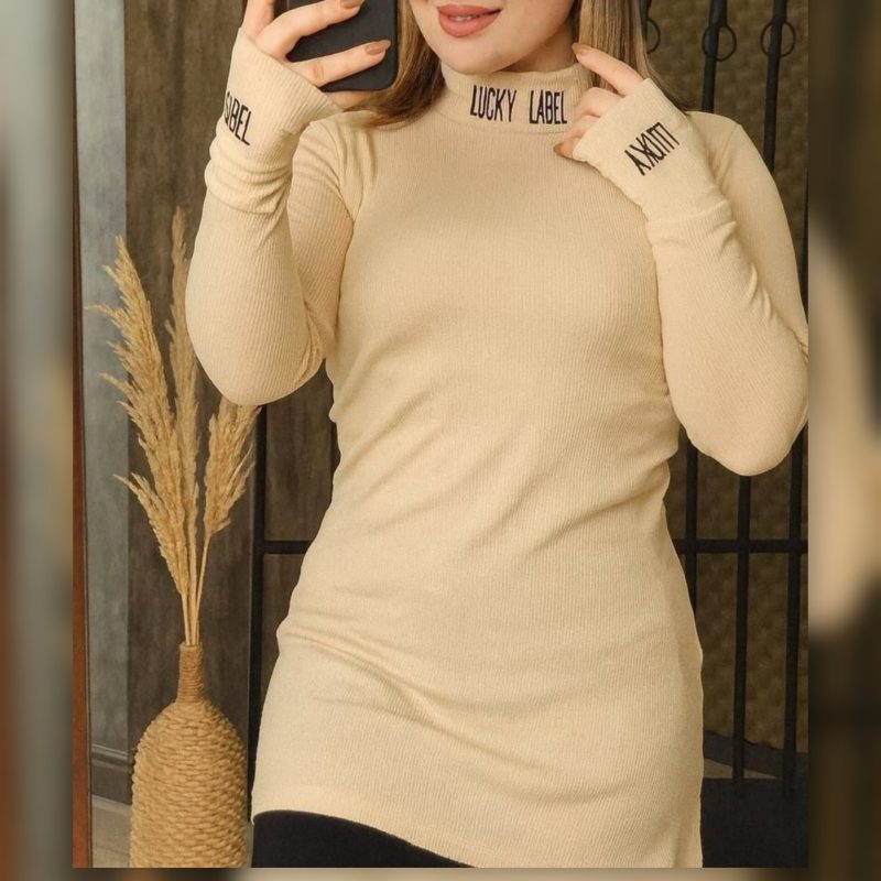 ️تونیک فینگر دار یقه اسکی (پک 6 عددی)