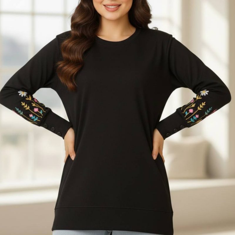 ️بلوز آستین بلند استین گل (پک 7 عددی)