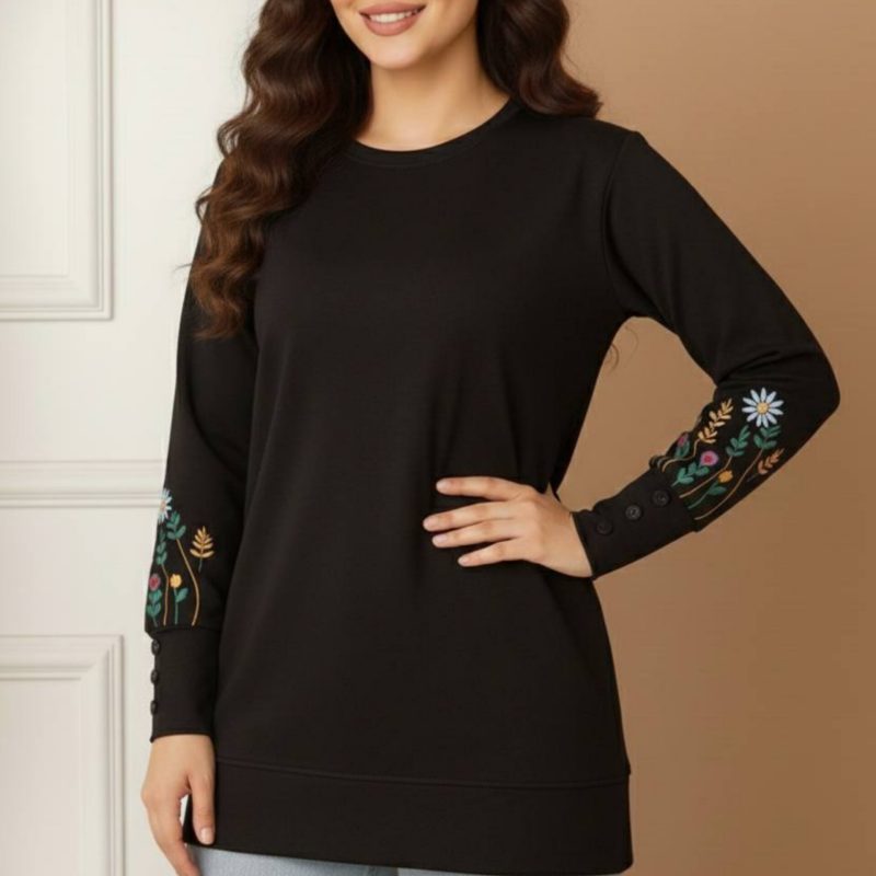 ️بلوز آستین بلند استین گل (پک 7 عددی)