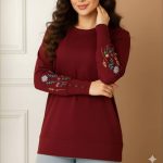 ️بلوز آستین بلند استین گل (پک 7 عددی)