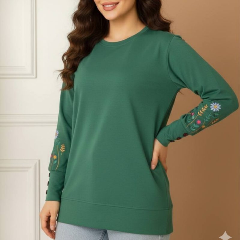 ️بلوز آستین بلند استین گل (پک 7 عددی)