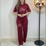 ست کراپ و شلوار چاپ IM (پک 6 عددی)