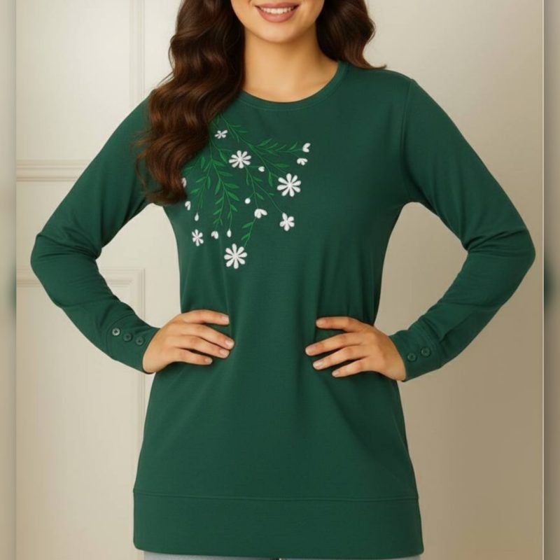 ️بلوز آستین بلند سینه گل (پک 7 عددی)