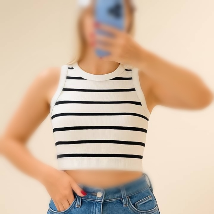 کراپ نیم تنه خطی (پک 6 عددی)