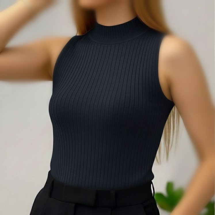 ️تاپ بیسیک یقه ۵ سانت (پک 5 عددی)