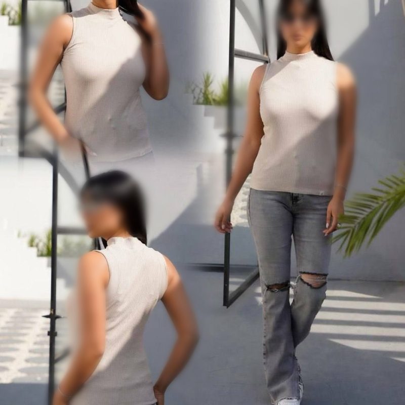 ️تاپ بیسیک یقه ۵ سانت (پک 5 عددی)