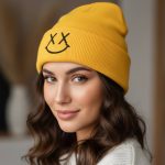 کلاه بافت گلدوزی رنگی (پک 6 عددی)