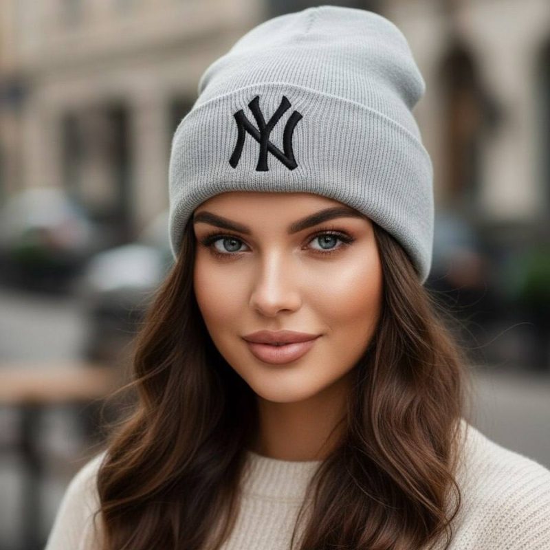 کلاه بافت گلدوزی رنگی (پک 6 عددی)