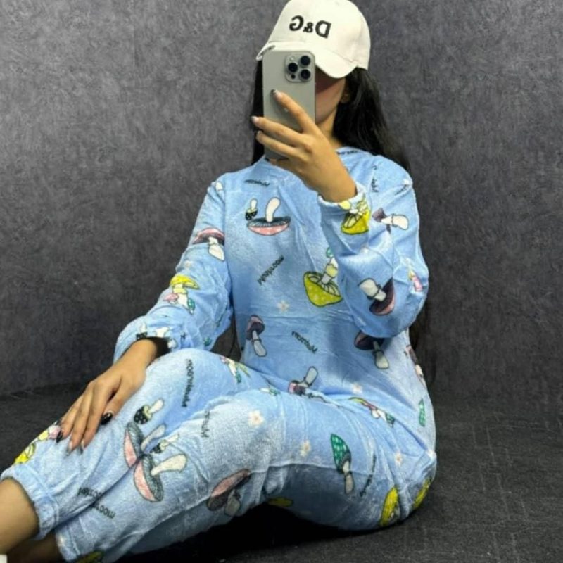 ️ست بلوز و شلوار تدی استیکری (پک 6 عددی)