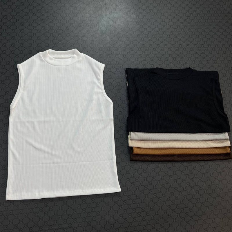 ️تاپ کتی یقه سه سانت (پک 6 عددی)