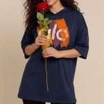 تیشرت باکسی کلاه دار چاپ alo (پک 6 عددی)