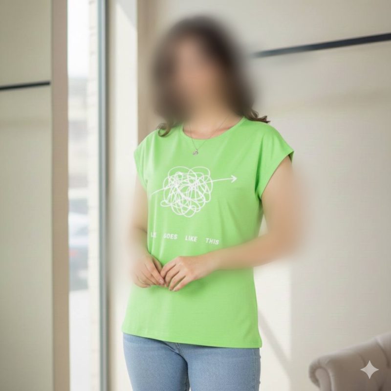 ️تیشرت استین سرخود چاپ لایف (پک 6 عددی)