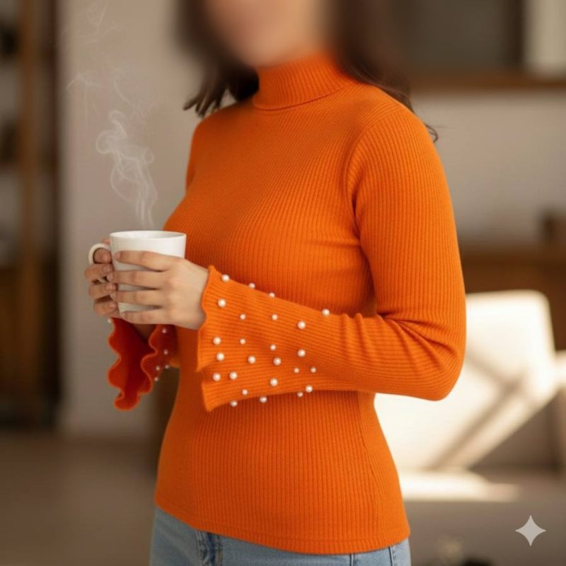 ️بلوز یقه ۵ سانت آستین کلوش (پک 6 عددی)