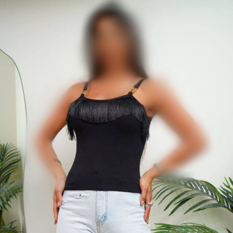 کراپ بند زنجیری جلو ریش رنگی (پک 4 عددی)