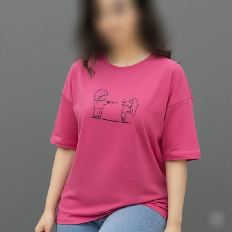 ️تیشرت ترک چاپ عروسکی (پک 8 عددی)