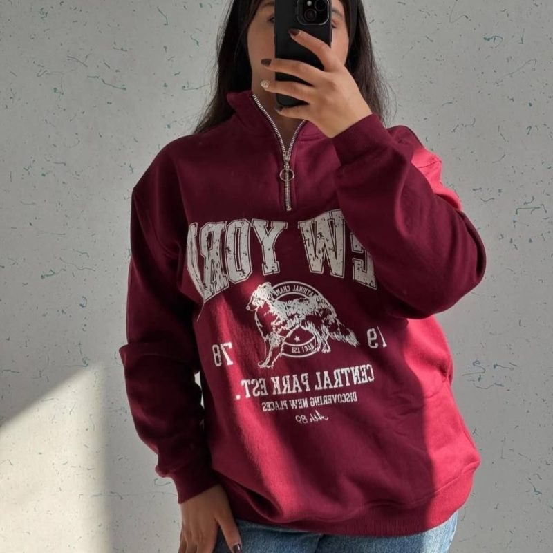 ️بلوز نیم زیپ نیویورک (پک 6 عددی)