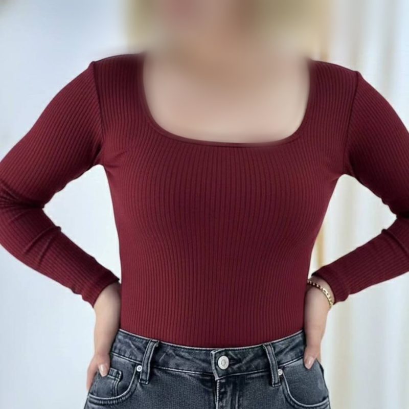 ️بلوز بیسیک یقه خشتی (پک 6 عددی)