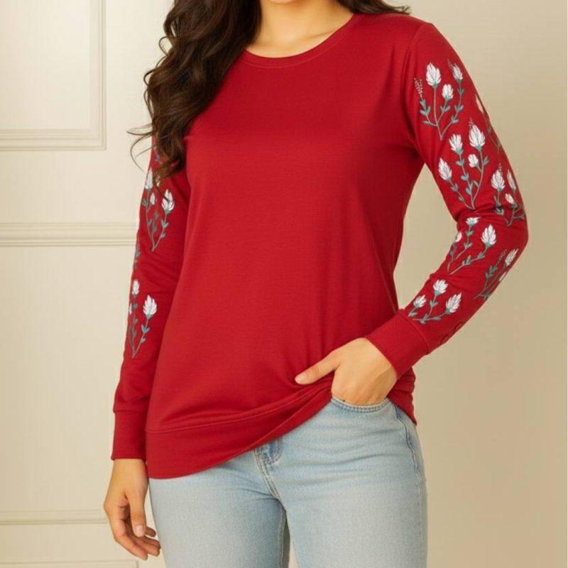 بلوز آستین بلند تمام چاپ گل (پک 7 عددی)