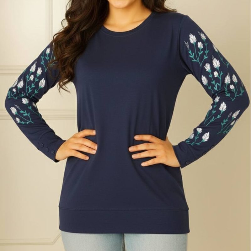 بلوز آستین بلند تمام چاپ گل (پک 7 عددی)