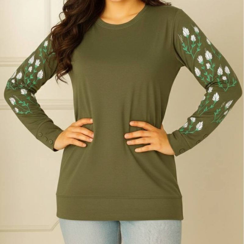 بلوز آستین بلند تمام چاپ گل (پک 7 عددی)