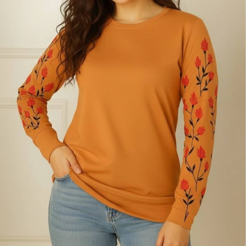 بلوز آستین بلند تمام چاپ گل (پک 7 عددی)