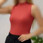 ️تاپ بیسیک یقه ۵ سانت (پک 6 عددی)