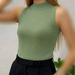 ️تاپ بیسیک یقه ۵ سانت (پک 6 عددی)